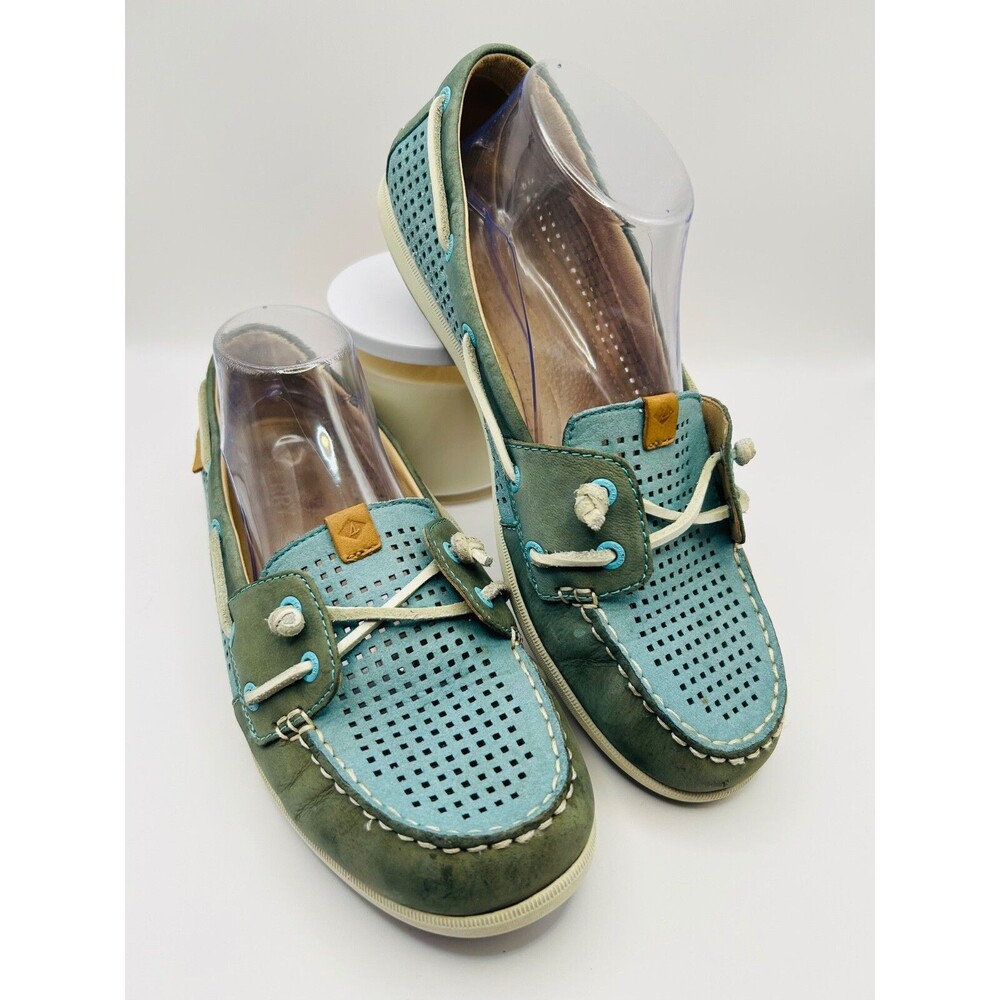 Sperry Top-Sider Boat Shoes Women's Size 9 M Green/Teal Slip On
